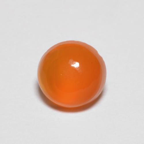 Fire Orange Agate Gem - 0.5ct Round Cabochon (ID: 606849)