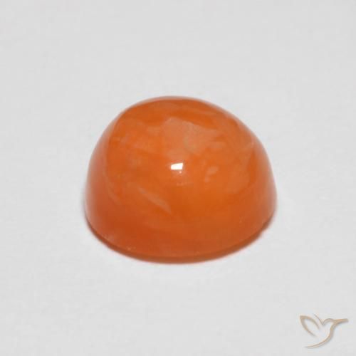 Agate Gemstone in 7 mm (calibrated) Size for Sale, Agate Stone in Warm Apricot Orange Color