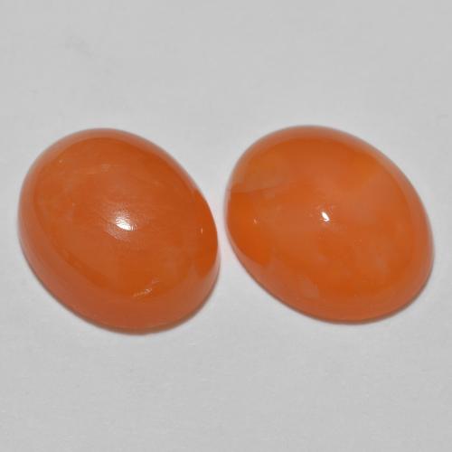 Reddish Orange Agate Gem - 1.7ct Oval Cabochon (ID: 620822)