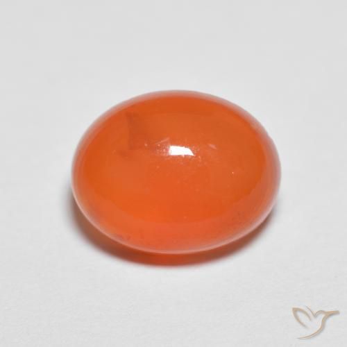 1.93 ct Orange Agate, 8.9 x 7 mm Oval Cut From India, Photo A