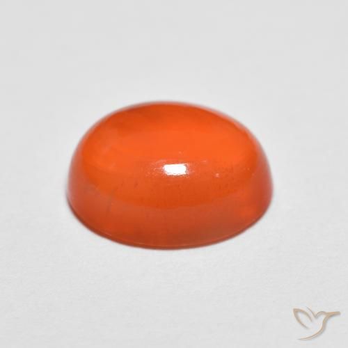 Agate Gemstone in 9 x 7 mm (calibrated) Size for Sale, Agate Stone in Bright Orange Color