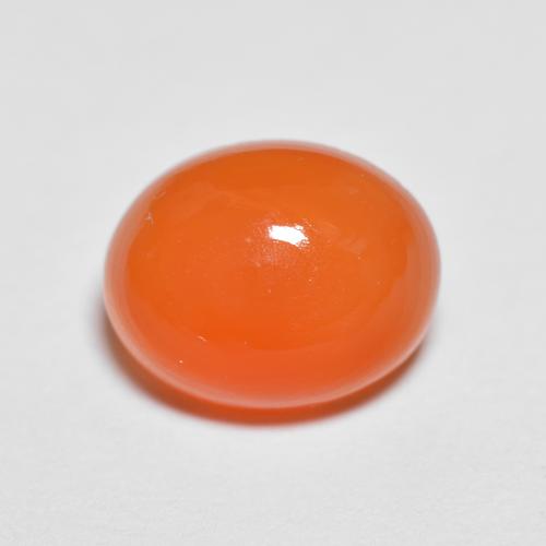 Fire Orange Agate Gem - 2.1ct Oval Cabochon (ID: 621047)