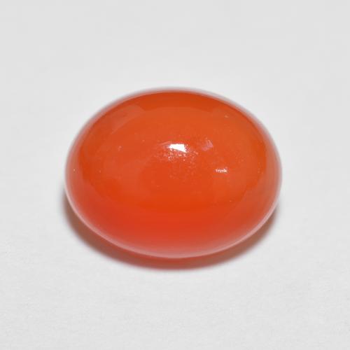 Ambre orange Agate gemme - 2.1ct Ovale Cabochon (ID: 621050)