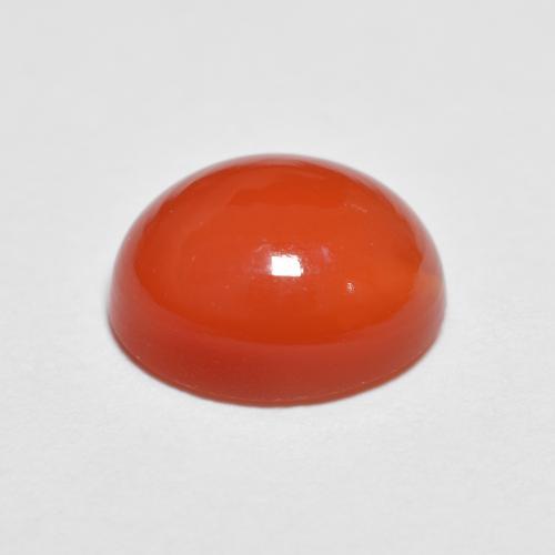 Agate Gemstone in 9 x 7 mm (calibrated) Size for Sale, Agate Stone in Amber Orange Color