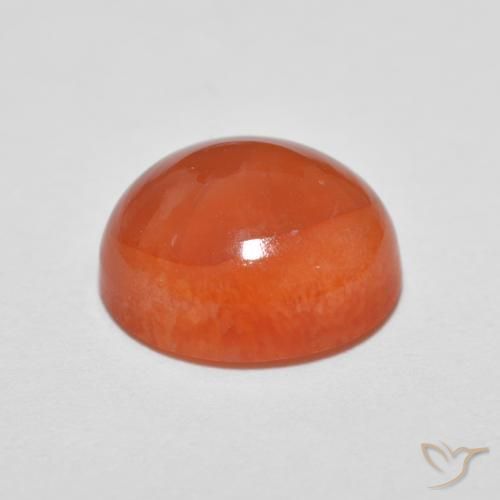 Agate Gemstone in 9 x 7 mm (calibrated) Size for Sale, Agate Stone in Medium Orange Color