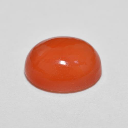 Agate Gemstone in 9 x 7 mm (calibrated) Size for Sale, Agate Stone in Medium Orange Color