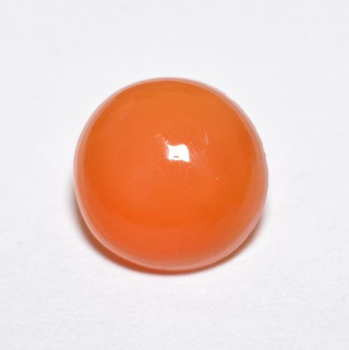 Bright Orange Agate Gem - 1.3ct Round Cabochon (ID: 621224)