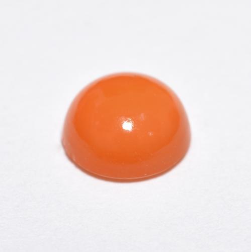 Agate Gemstone in 7 mm (calibrated) Size for Sale, Agate Stone in Yellowish Orange Color