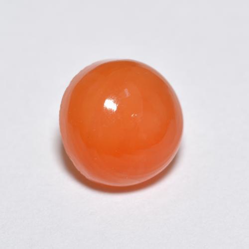 1.34 ct Orange Agate Stone, Natural Agate in Round Cabochon Shape for Sale