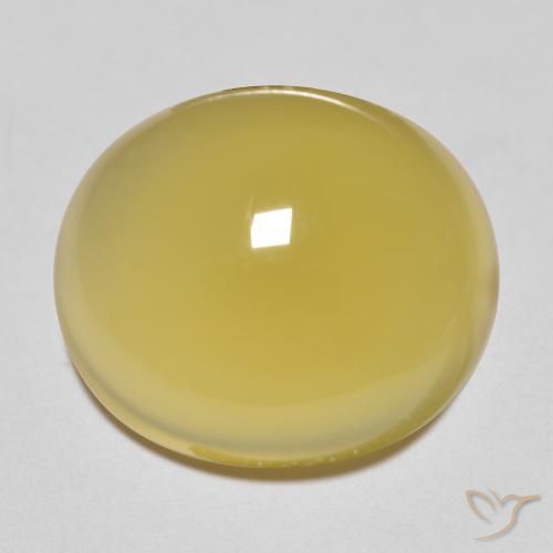 8.00 ct Yellow Agate Gemstone, Agate Gem in Oval Cabochon Shape for Sale.