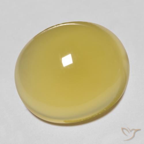 8.00 ct Yellow Agate Stone, Natural Agate in Oval Cabochon Shape for Sale