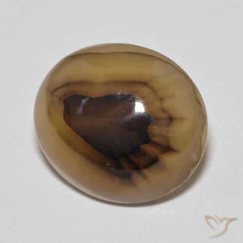 9.50 ct Multicolor Agate Stone, Natural Agate in Oval Cabochon Shape for Sale