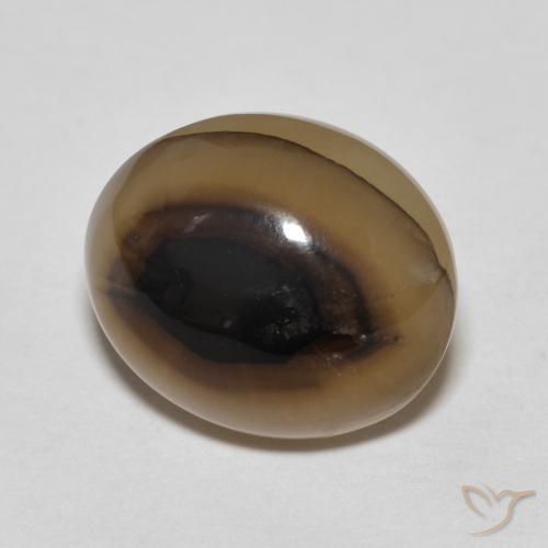 8.49 ct Multicolor Agate Stone, Natural Agate in Oval Cabochon Shape for Sale