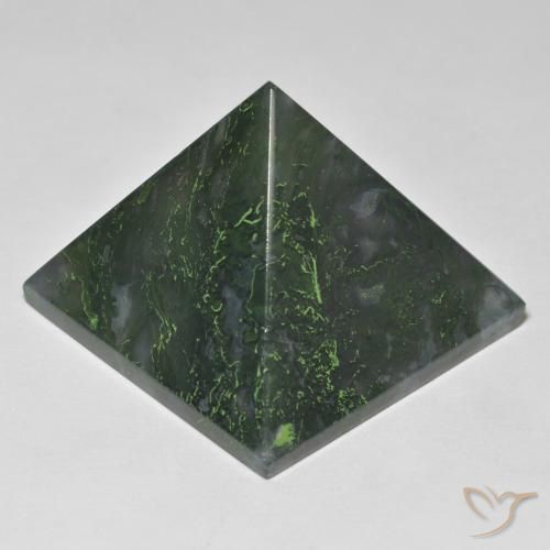 98.71ct Natural Medium Green Agate, Square, Opaque
