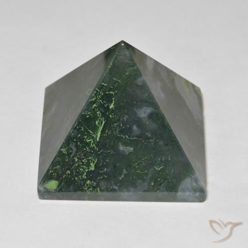 Agate Gemstone in 28.9 x 28.3 mm Size for Sale, Agate Stone in Medium Green Color
