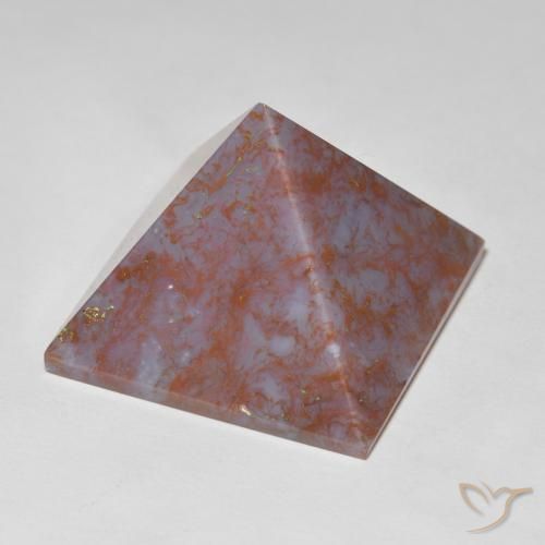 85.13 ct Multicolor Agate Stone, Natural Agate in Pyramid Shape for Sale