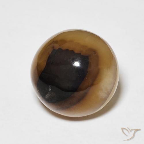 6.25 ct Multicolor Agate Stone, Natural Agate in Round Cabochon Shape for Sale