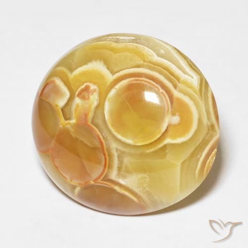 30.88 ct Multicolor Agate Stone, Natural Agate in Oval Cabochon Shape for Sale