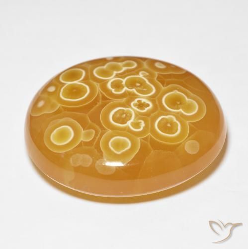 Agate Gemstone in 34.8 x 31.3 mm Size for Sale, Agate Stone in Multicolor Color