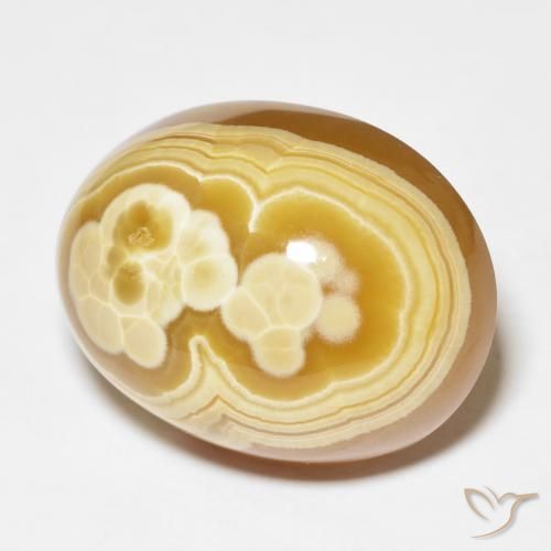 42.02 ct Multicolor Agate Stone, Natural Agate in Oval Cabochon Shape for Sale