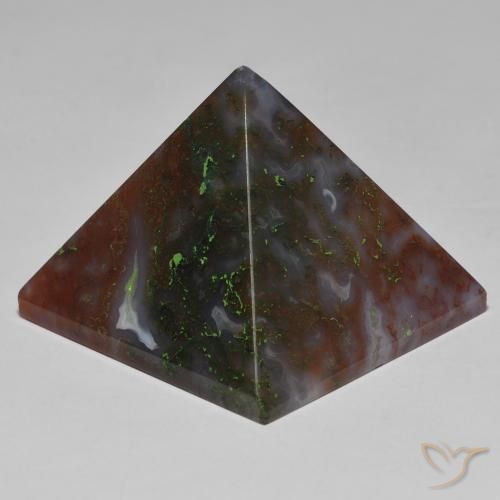 Agate Gemstone in 29.6 x 28.5 mm Size for Sale, Agate Stone in Green and Red Color