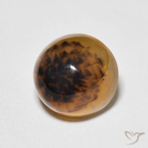4.35 ct Multicolor Agate Stone, Natural Agate in Round Cabochon Shape for Sale