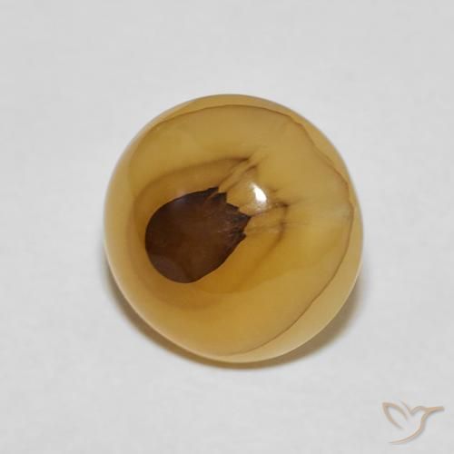 4.21 ct Multicolor Agate Stone, Natural Agate in Round Cabochon Shape for Sale