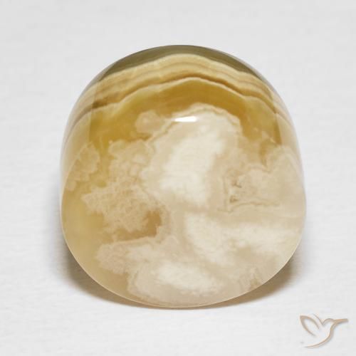 16.66 ct Barrel Cut Agate, 13.8 x 13.7 mm From Indonesia, Photo A