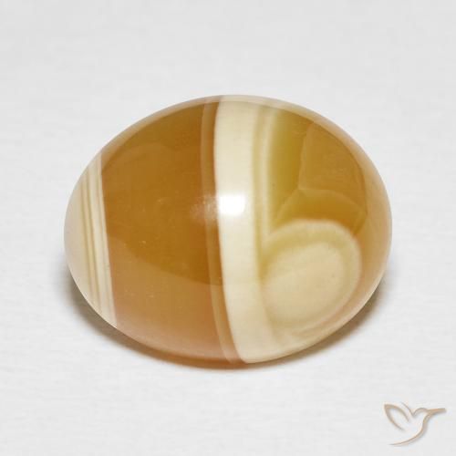 Agata ovale sfusa da 10,6 ct, 14,5 x 11,9 mm, dall'Indonesia, Photo A