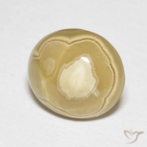 5.65 ct Multicolor Agate Stone, Natural Agate in Oval Cabochon Shape for Sale