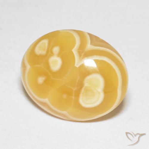 14.41 ct Multicolor Agate Stone, Natural Agate in Oval Cabochon Shape for Sale