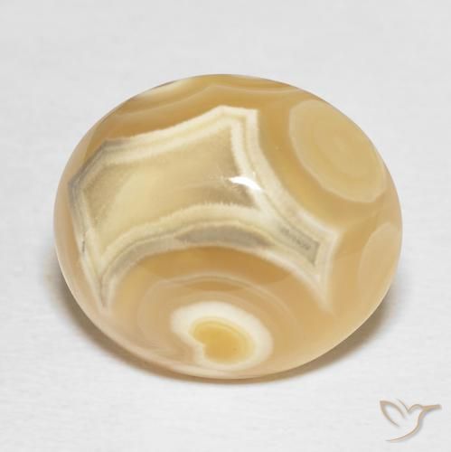 19.2 ct Oval Agate, 17.8 x 15.6 mm From Indonesia, Photo A