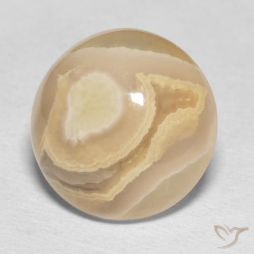 16.49 ct Multicolor Agate Stone, Natural Agate in Round Cabochon Shape for Sale