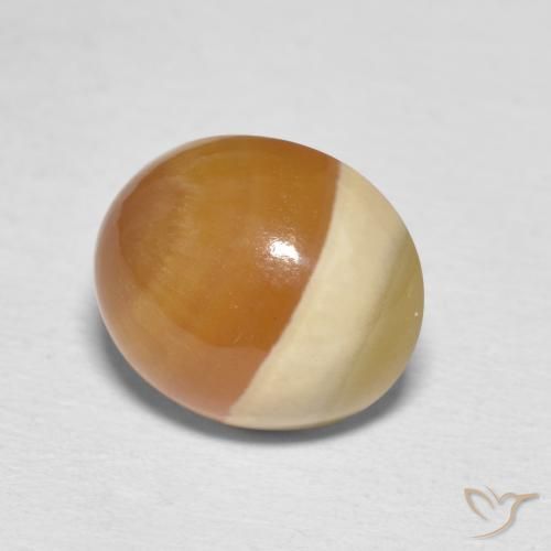 6.65 ct Multicolor Agate Stone, Natural Agate in Oval Cabochon Shape for Sale