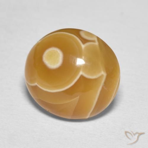 7.92 ct Multicolor Agate Stone, Natural Agate in Oval Cabochon Shape for Sale