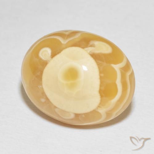 20.91 ct Multicolor Agate Stone, Natural Agate in Oval Cabochon Shape for Sale