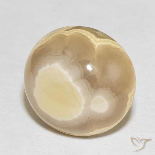 16.34 ct Multicolor Agate Stone, Natural Agate in Oval Cabochon Shape for Sale