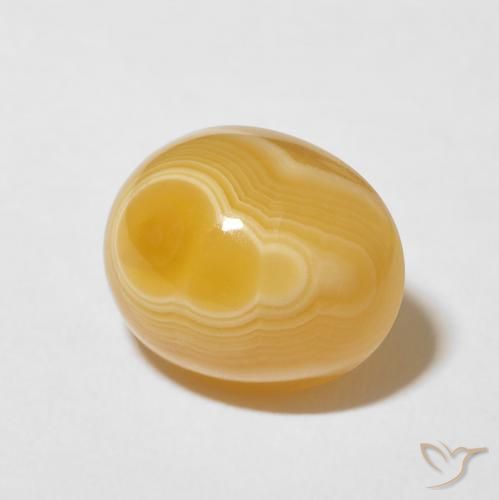 8.93 ct Multicolor Agate Stone, Natural Agate in Oval Cabochon Shape for Sale