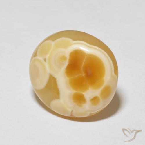 14.33 ct Multicolor Agate Stone, Natural Agate in Oval Cabochon Shape for Sale