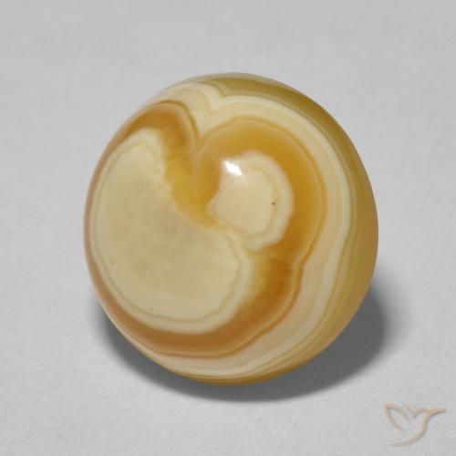 7.66 ct Multicolor Agate Stone, Natural Agate in Round Cabochon Shape for Sale