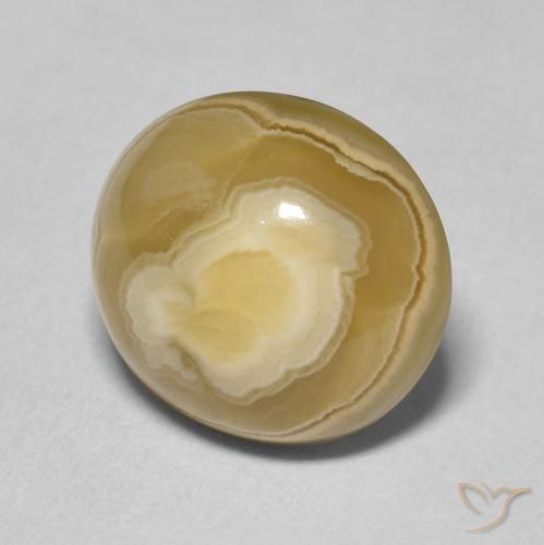 7.68 ct Multicolor Agate Stone, Natural Agate in Oval Cabochon Shape for Sale
