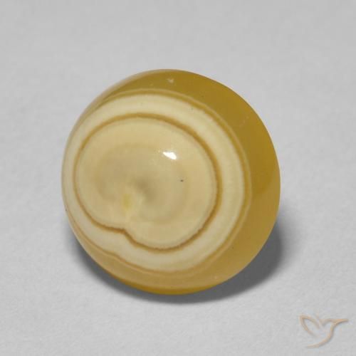 5.35 ct Multicolor Agate Stone, Natural Agate in Round Cabochon Shape for Sale