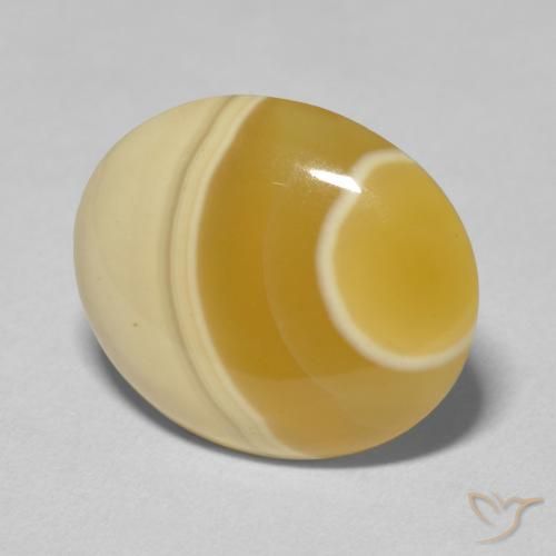 8.04 ct Multicolor Agate Stone, Natural Agate in Oval Cabochon Shape for Sale