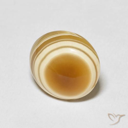 6.30 ct Multicolor Agate Stone, Natural Agate in Oval Cabochon Shape for Sale