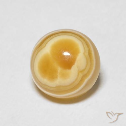 3.46 ct Multicolor Agate Stone, Natural Agate in Round Cabochon Shape for Sale