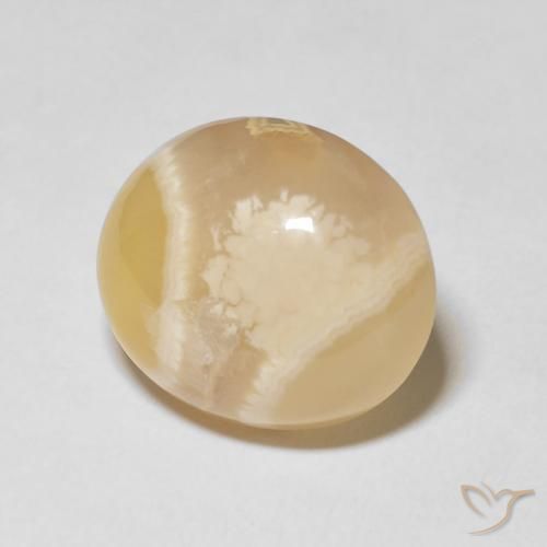 18.85 ct Multicolor Agate Stone, Natural Agate in Oval Cabochon Shape for Sale