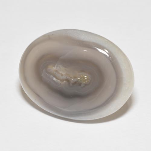27.92 ct White Agate Stone, Natural Agate in Oval Cabochon Shape for Sale
