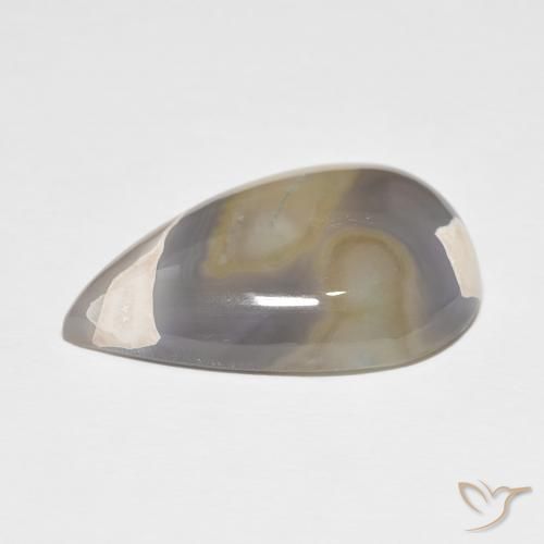 Agate Gemstone in 28.9 x 19.2 mm Size for Sale, Agate Stone in Multicolor White Color