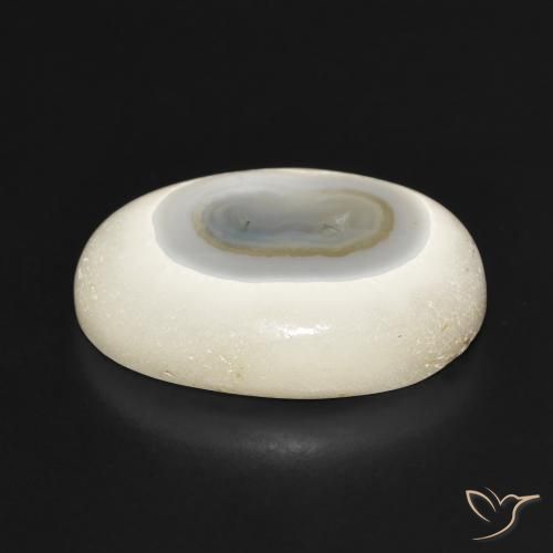 Agate Gemstone in 25 x 18 mm (calibrated) Size for Sale, Agate Stone in Multicolor White Color