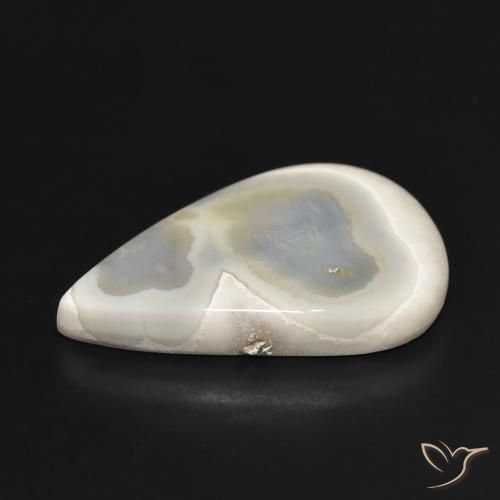 Agate Gemstone in 32.3 x 21.2 mm Size for Sale, Agate Stone in Multicolor White Color